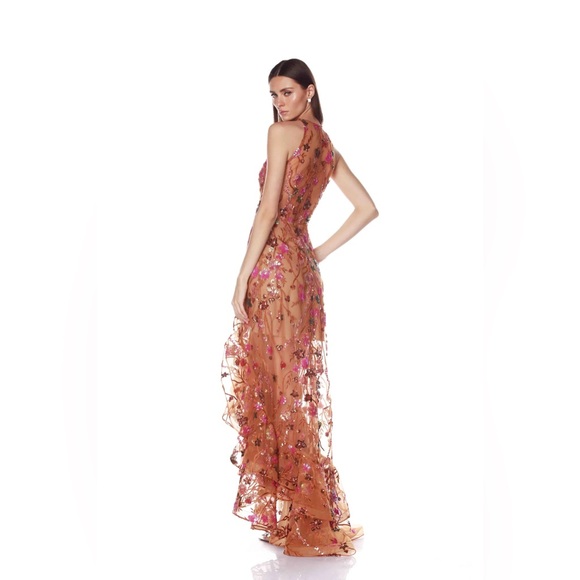 Bronx and Banco Sicilia Sequined Maxi Dress in coral multi - Picture 4 of 17